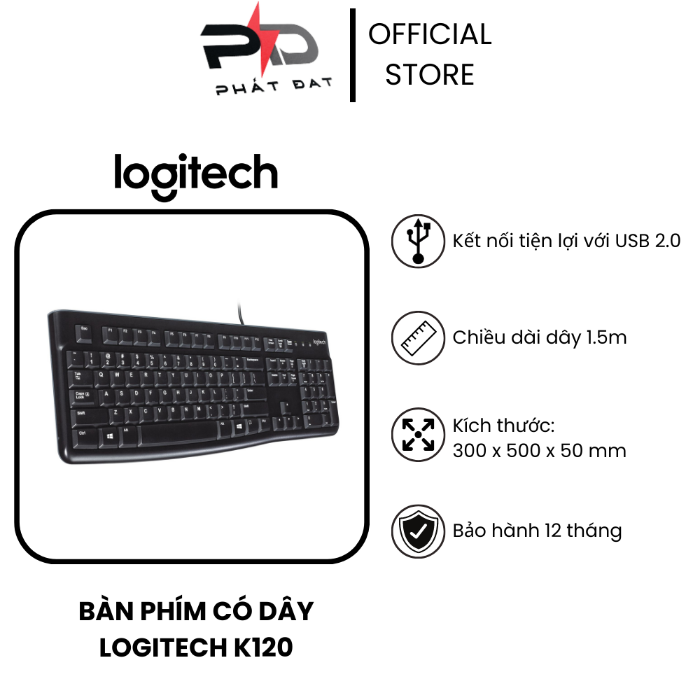 Bàn phím Logitech có dây - thông số